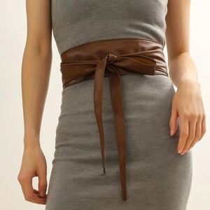 🔥Last One🔥Boho Leather Waistband/ Wide Bowknot Belt